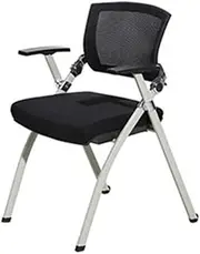 Stable Mobile Office Chair with Writing Board，Folding Conference Chair with Three-Dimensional Seat Cushion，Comfortable Desk Chair Mobile