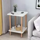 Sofa Side Table,Nightstand Coffee End Table with Storage Shelf for Living Room,B