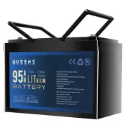 Queens 12V 95AH Lithium Iron Phosphate Battery LiFePO4 Prismatic Cells Camping