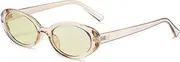 [AIEYEZO] Retro Oval Sunglasses for Women Fashion Small Oval Frame Sun Glasses 90s Vintage Style Shades