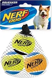 Nerf Dog Squeak Tennis Balls: Diameter 5.1 cm.