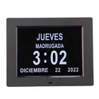 8in Digital Day Calendar Clock Auto Dimming Take Medicine Reminder Electroni Set