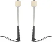 Professional Marching Bass Drum Mallets with Wool Felt Heads | Anti-Slip Steel Shaft & Noise-Dampening Design for Yamaha, Pearl, Tama Bass Drums