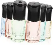 6Pcs Travel Perfume Bottle Roll Bottles with Unique Bead Roller for Essential Oils and Cosmetics Compact Lightweight Design Assortment