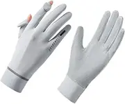 [INOGIH] Womens Summer Lightweight Ice-Silk Mesh Sunblock Gloves Touch-Screen Driving Gloves Cyling Gloves Fishing Gloves Outdoor