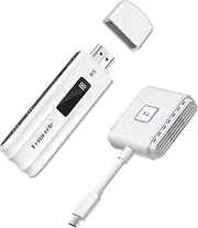 Lemorele Wireless HDMI Transmitter and Receiver Supports 8 TXS to 1 RX,Wireless HDMI Extender 2.4/5G 1080P@60Hz Full HD for Streaming Video&Audio from Laptop,Camera to HDTV (TX with Type C Port)