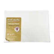 Painting Canvas Panels 5 x 7 Inch Pack of 12 for Oil and Acrylic Mont Marte