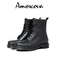 在飛比找PChome24h購物優惠-【Amoscova】時尚防滑加絨雨鞋 加絨雨鞋 雨鞋 雨靴 