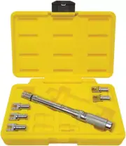 (TWS-210ANS 7-Piece Adjustable Spoke Torque Wrench Set, Black