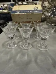 Excellent Waterford Lismore Lead Glass Liqueur 1oz 3.5" Cordial Glasses (6)