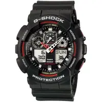 在飛比找森森購物網優惠-CASIO G-SHOCK 霧黑抗磁時尚雙顯腕錶/GA-10