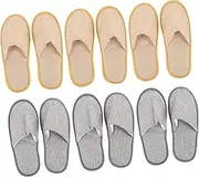 Convenient Hotel Slippers 6 Pairs Disposable Lightweight Portable Spa Indoor Use Non-