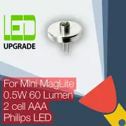 Mini MagLite LED Conversion Upgrade bulb Flashlight Torch 2AAA Cell LED