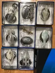 Eaglemoss Star Trek Ship Statues with Books & Binder Lot of 8 Voyager