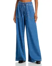 Paige Rumi High Rise Wide Leg Jeans in Nimes