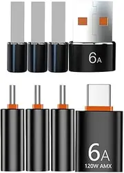 USB to USB C Male Adapter with Type C Male to 3.0 Female 6A Fast Charging 8 Pack,Thunderbolt 8 OTG