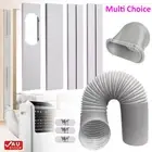 Portable Air Conditioner Window Sliding Seal Kit Exhaust Pipe Vent Hose & Plates