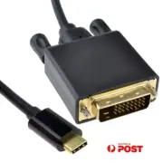 USB 3.1 Type-C USB-C to DVI Adapter Cable 4K HD For Microsoft Surface Book 2 AU