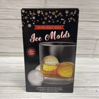 NEW ~ Novelty Golf Ball Ice Maker Molds ~ Set of 2 Funny Golf Gifts for Golfers