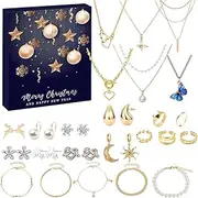 [Justivana] Advent Calendar Advent Calendar Jewellery Calendar Women with 24 Surprises Women's Jewellery Set
