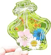 Pressed Flower Marker Kit, Clear Dried Flower Bookmarks, Pressed Dried Flower Book Markers, Clear Arts and Crafts Scrapbooking Supplies Pair