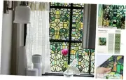 Stained Glass Window Film, Double-Sided Thickened Static Cling Window Films,