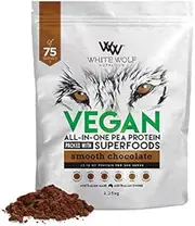 [White Wolf Nutrition] Vegan Superfood Protein Blend 2.25kg 75 Serves Smooth Chocolate