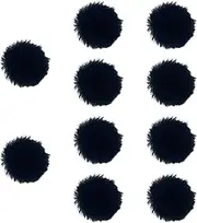 LeeQinersw 10 Pack Microphone Wind Covers for Noise Control Mini Windscreen for Recording, Black, as described