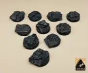 25mm RESIN BASE TAU XENOS EMPIRE RUINS 10pcs