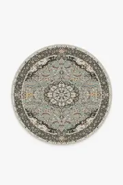 185' Round | Machine Washable Runner Rug | Kid & Pet Friendly | Indoor Rug | Sima Sage Flatwoven Rug | Ruggable