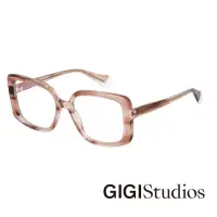在飛比找momo購物網優惠-【GIGI Studios】復古時髦超大方框光學眼鏡(琥珀咖