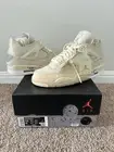 Off White x Nike Air Jordan 4 “Sail” (Size 11.5W / 10M) Virgil The Ten BRAND NEW