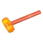 14 Ounce Rubber Mallet, Lightweight Double Face Hammer with Wood Non-Slip Handle
