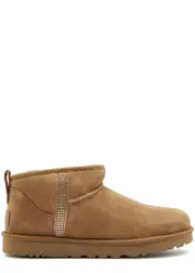 Ugg Classic Ultra Mini Bling Suede Ankle Boots - Tan - 8 (IT39 / UK6) 8 (IT39 / UK6)