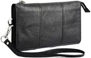 [DFV mobile] Genuine Leather Case Handbag for Nokia 8210 4G (2022) - Black