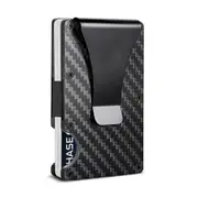RFID Blocking Carbon Fiber Card Holder Slim Wallet for Men with Anti-Theft Protection