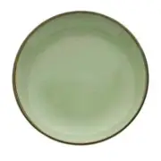 Oneida F1463067282 Studio Pottery Celadon 10.625" Porcelain Deep Plate - 1 Doz