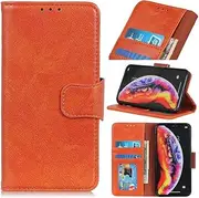 [YBROY] Case for Sony Xperia 1 V, Magnetic Flip Leather Premium Wallet Phone Case, with Card Slot and Folding Stand, Case Cover for Sony Xperia 1 V.(Orange)