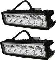 SWOOMEY 2pcs 6 LED Work Lights for Car Durable Off Road Headlight Bulbs High Illuminance Heat Dissipation for Vehicle Maintenance and Adventures