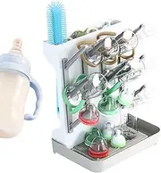 Baby Bottle Drying Rack, Bottle Drying Rack, Baby esentials for newwborn, Vertical Bottle - Space-Saving Draning Tool, Vertical Dryer Holder for Baby Accessories, Baby Bottle Storage