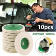 10pcs Wool Wool Buffing Pad 4inch Round Polishing Pads Felt Disc Angle Grinder