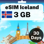 eSIM Iceland - 3 GB - 30 Days - Travel eSIM | QR code activation