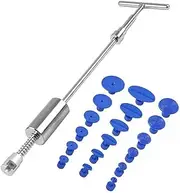 Paintl Dent Repair Puller Kit Car Dent Repair Tools T Bar Slide Hammer+ 18Pcs Glue Puller Tabs for Vehicle S Car Auto Body Hail Damage Remover Blue Blue