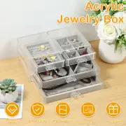Acrylic Jewelry Box Stackable Jewelry Holder Organizer with Drawers Clear xivxv