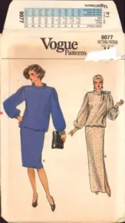 Vogue 9077 Sewing Pattern Dress Size 14 Uncut Factory Folded