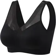 [Generic] Molded Cup Sports Bra Sexy Thin Summer Bra Back Tank Top No Bra Sports Bra Girls