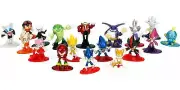 Sonic The Hedgehog Set of 18 Diecast Figures Nano Metalfigs Series by Jada