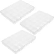 GANAZONO 3Pcs Portable Fishing Tackle Organizer Compartments Storage Box with Dividers for Fishing Accessories Parts and Jewelry Durable Lightweight Design
