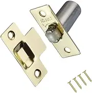 Adjustable Roller Catch Polished Brass Roller Ball Door Latch Door Closer Ideal Internal Door Catch for Doors Cupboards Cabinets and Wardrobes Including Fixing Screw - Pack of 1