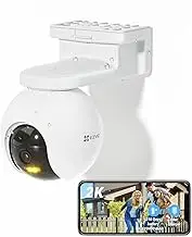 EZVIZ 2K Outdoor Security Camera Wireless, Solar Security Camera, 360 PT WiFi Camera, 210 Days Battery Life, 15M Color Night Vision, 2-Way Talk, AI Human Detection, Waterproof (CB8 3MP)